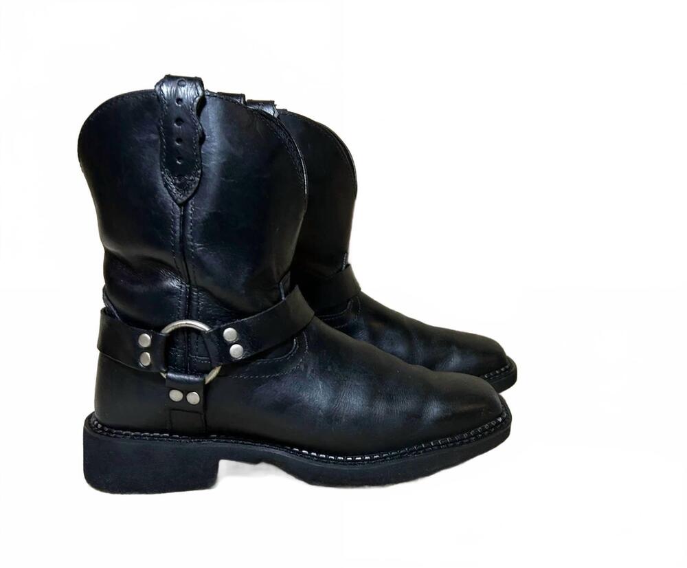 NEW JUSTIN BOOTS women's butter soft leather western boots in black